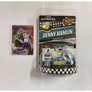 2024 NASCAR 1:64 Denny Hamlin Winners Circle Richmond Win/ Panini Recon Card